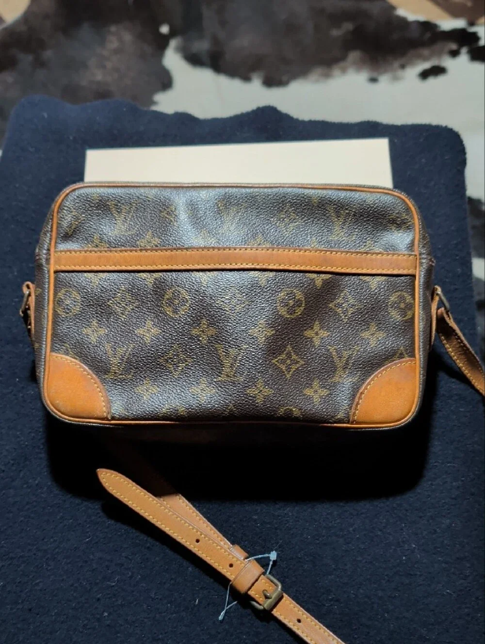 Louis Vuitton Monogram Canvas Messenger Bag in Brown and Tan